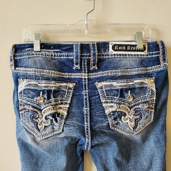 Rock Revival Womens Yandel Ankle Skinny Jeans Size 31 - Picture 3 of 6